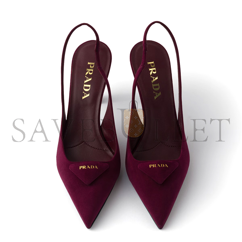 PRADA SUEDE SLINGBACK PUMPS 1I901M